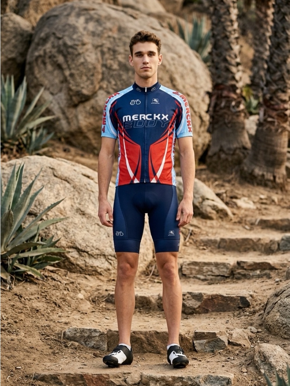 Merckx Blue & Red Men's Cycling Jersey